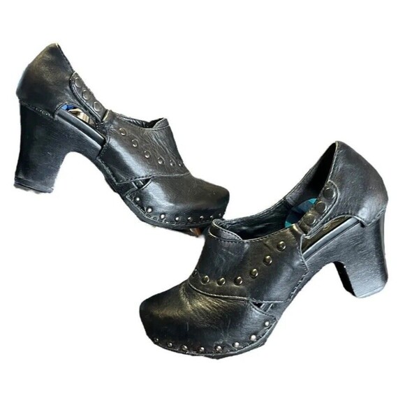 Dansko Ryder studded black clogs EU 41 US 10 Comfort Heels Boho Excellent Cond - Picture 1 of 13